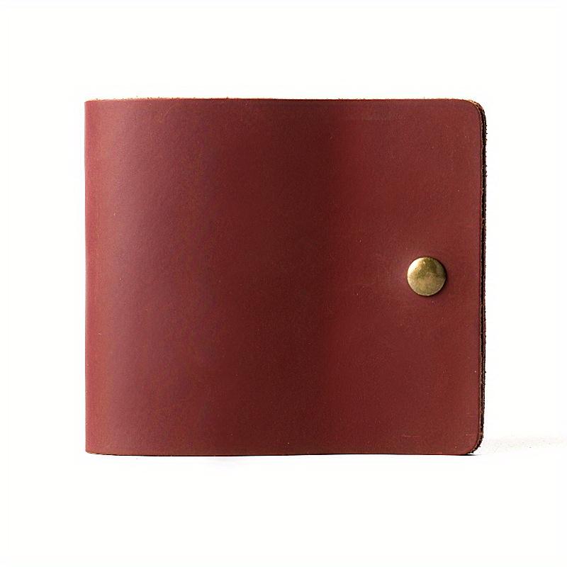 1 PC Retro Minimalist Bifold Leather Card Wallet for Men and Women Wrap Credit Card Holder Porte Carte Wallet