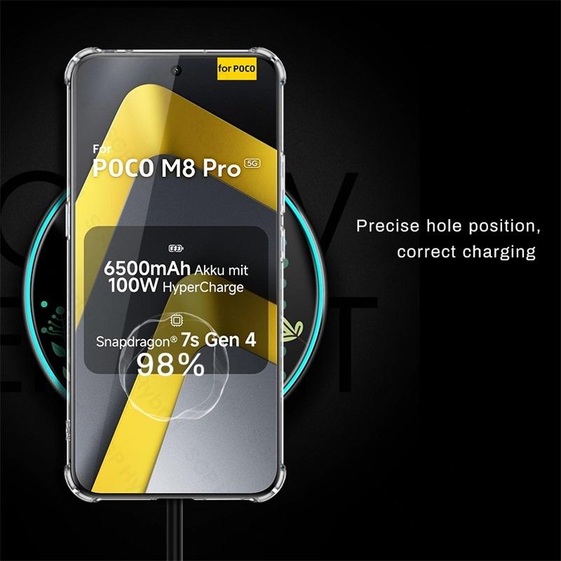 Clear Phone Case For Xiaomi PocoM8 Poco M8 Pro M8Pro PocoM8Pro 5G Shockproof Transparent TPU Bumper Cover Soft Silicone Fundas