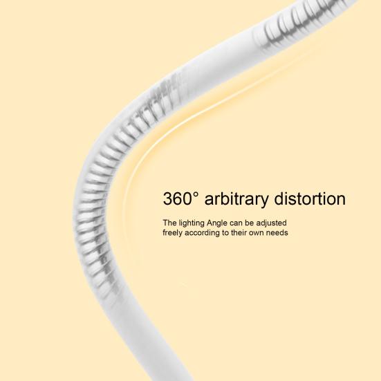 LED Desk Lamp Dimmable Flicker Free Flexible Hose Design Eye Protection High Brightness Illumination Rechargeable 2-in-1 Eye-caring