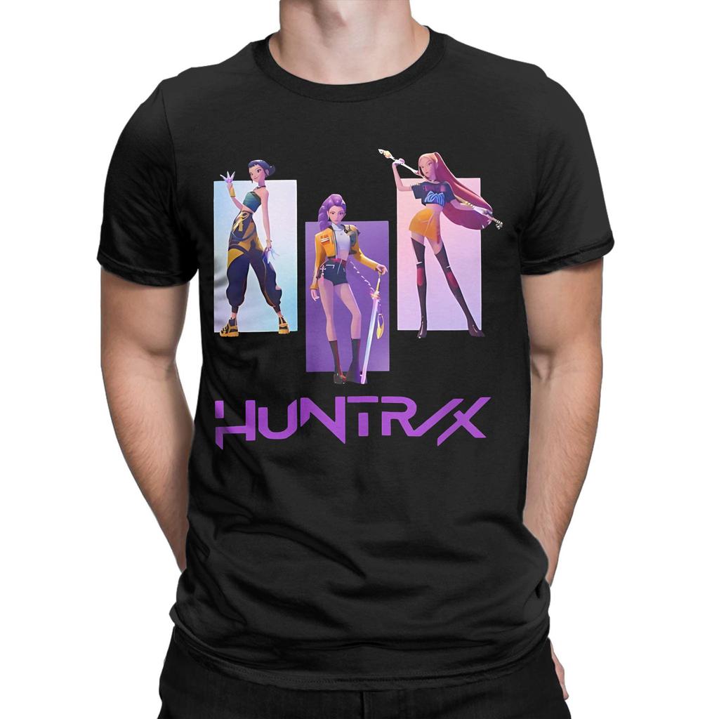 Men Women Huntrix Kpop Demon Hunters  Shirt Pure Cotton Printed T-Shirt  Clothing Outfits