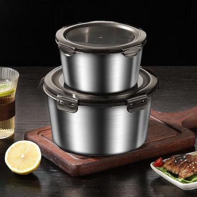 Mishangni 304 Stainless Steel Round Food Storage Container Set