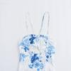 Fashion Style 2024 Summer New Arrival Women's Strap Flower Print Intimates Style Mid Length Long Length Dress 2492005