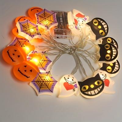 Funny Halloween LED String Lights Battery Operated Small Colorful Lights for Home Party Decor Photography Props