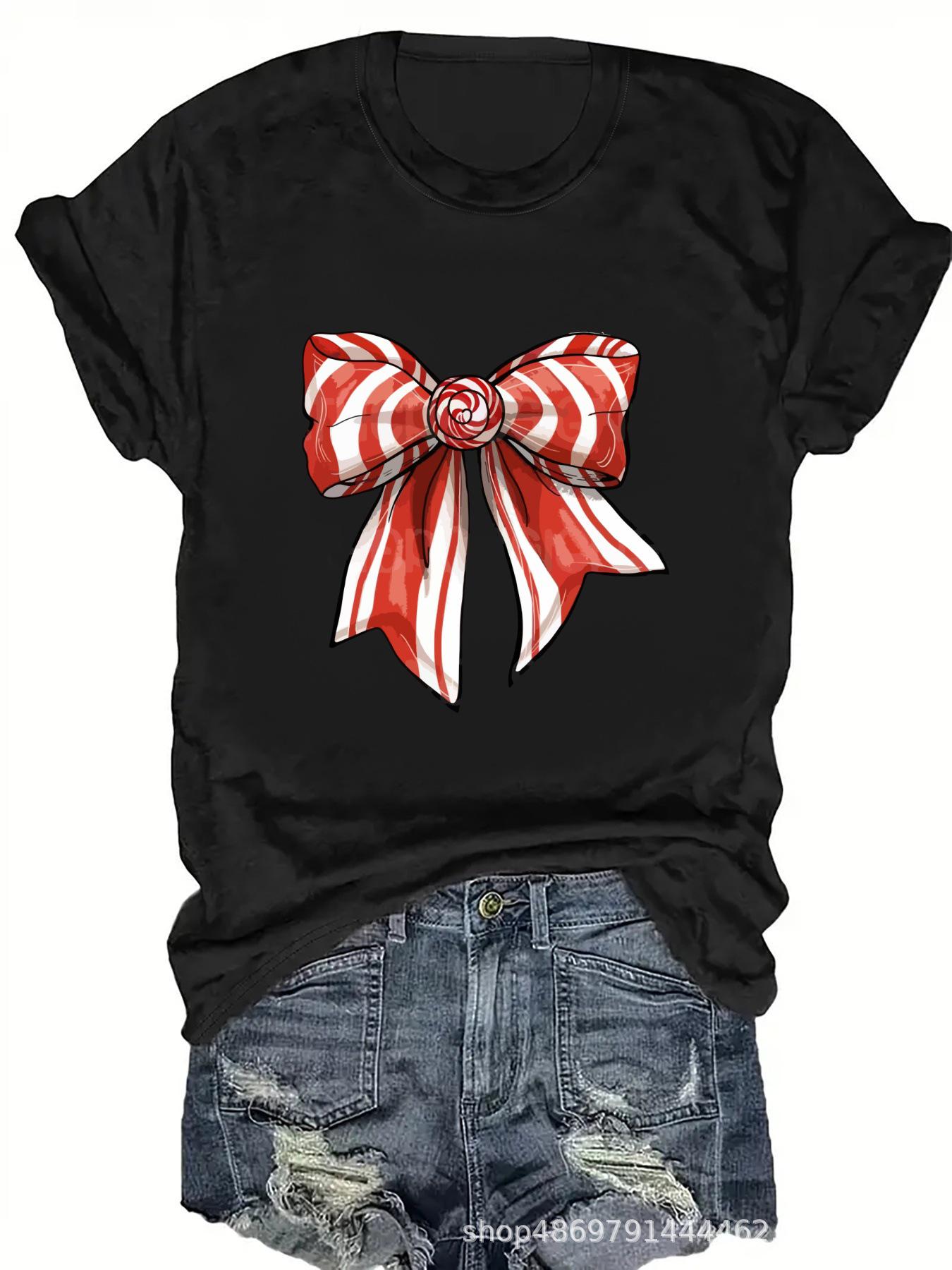 

Women s Fashion Round Neck T-Shirt Medium чёрный