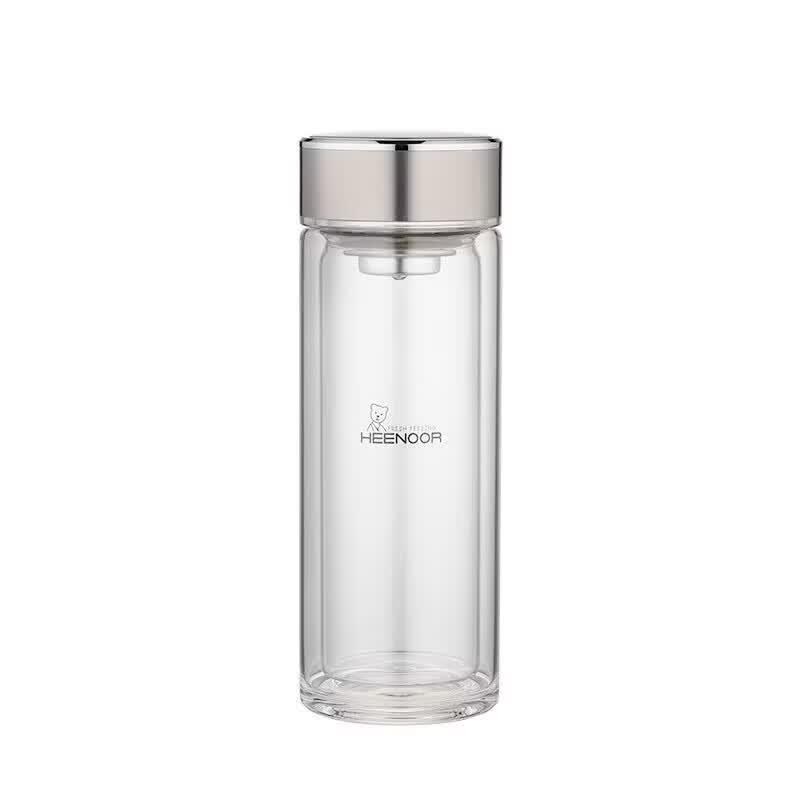 Heenoor Double-Layer Glass Business Tea Cup
