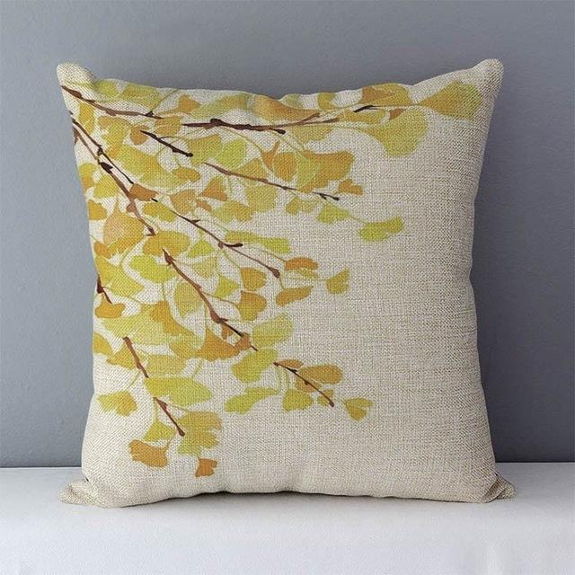 Colorful Plants Life Trees Printed Cushion For Couch Seat Back Cushions Home Decorative Pillows 45X45Cm