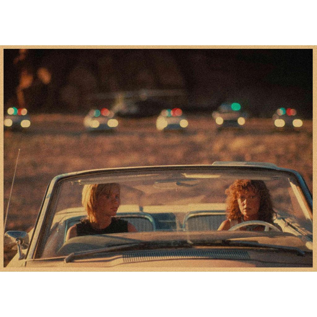 Thelma & Louise Retro Poster Kraftpapier Wandkunst Wandbild 364