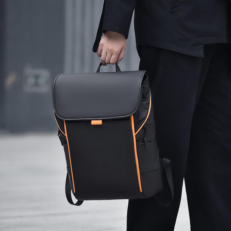 Ny unisex ensfarget vanntett og pustende Business Fashion Casual All-match daglig spareryggsekk