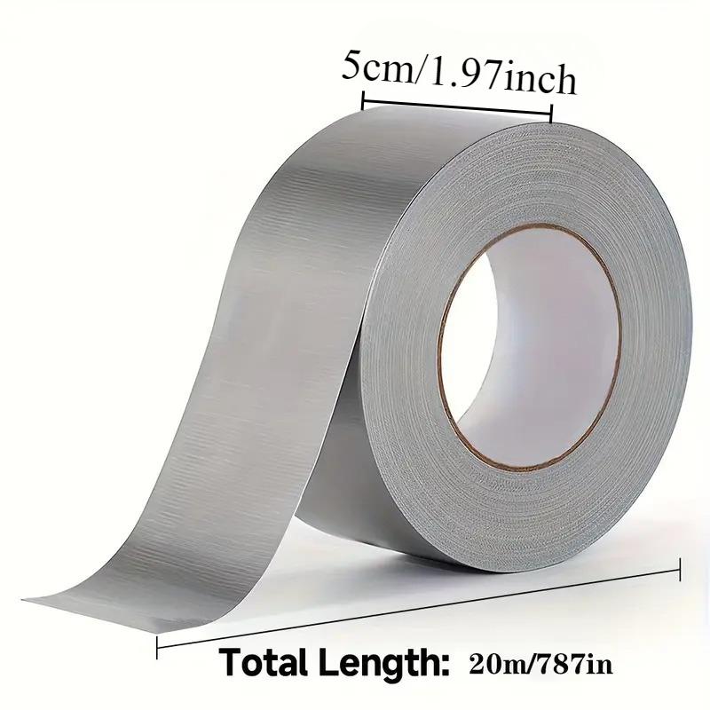 1Roll Waterproof And Tear-Resistant 20.12m Professional-Grade Silver Tape - PVC Material, Suitable For Home Repairs And Sealing, Compatible With