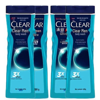 CLEAR Men's Deep Sea Adventure Cologne Shower Gel 4x400g