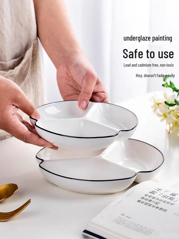 Wuhe Nordic Ceramic 8-inch Divided Plate Set