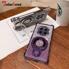 Glitter Plating Shockproof Case For Huawei Honor Magic 7 Lite 6 5 4 3 Pro Fundas Magnetic Holder Bracelet Cover