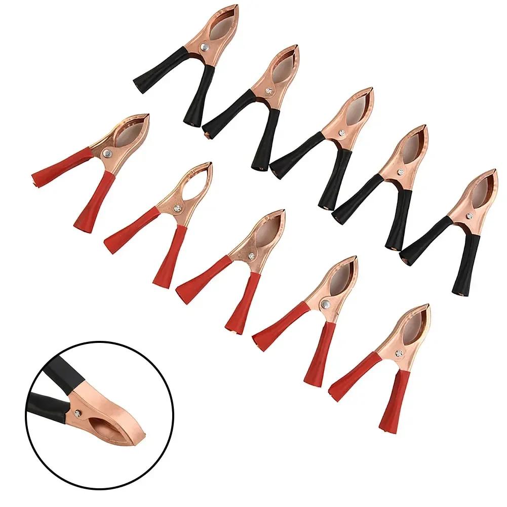 2/10/20 Pcs 30A For-Alligator Clip Clamp Connector For Electrical Engineering, Voltage Testers For Battery Chargers Parts 70mm