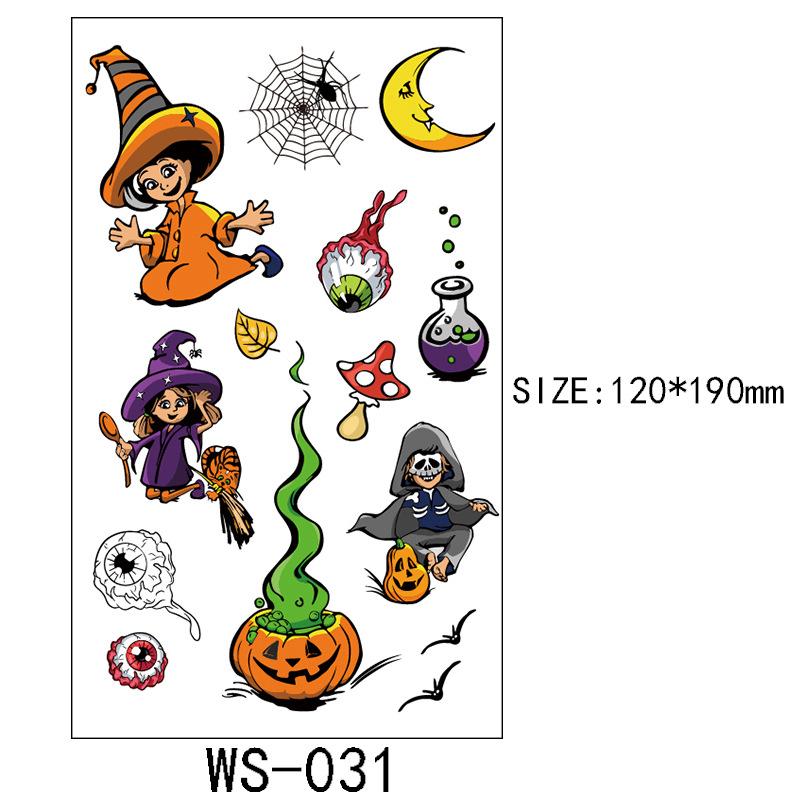 Halloween Tetovací samolepka Rána Jizva Horor Zábavný Kostýmová párty Samolepka na obličej Tetování