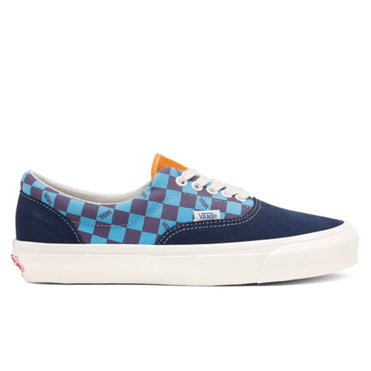 Vans Era Lx Pu Retro Casual Low-Top Skate Shoes Unisex Sneakers Blue Orange VN0A4BVATJ31