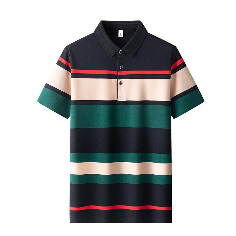 T-shirt da uomo a maniche corte tinta unita estiva Sottile Polo da uomo con colletto a revers da lavoro