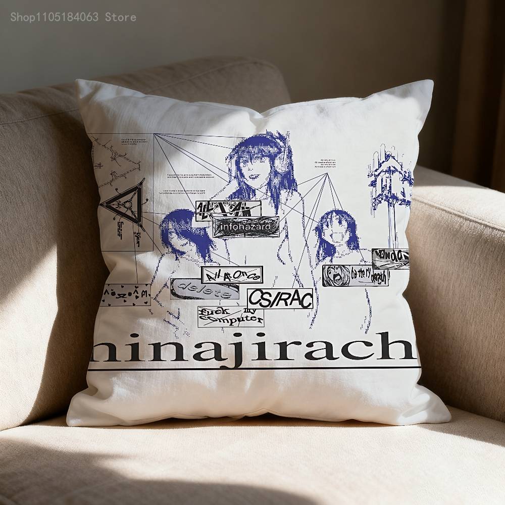 N-Ninajirachi EDM I Love My Computer Pillow Case For Sofa Decor Car Office Room Printing Cushion Cover Decorations and Protector