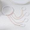 Fashion Imitation Pearl Connected Finger Ring Bracelets For Women Simulated Pearl Tassel Link Chain Bracelet Party Jewelry Gifts