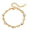 Titanium Steel Bracelet Women Non-Fading Zirconia Rhinestone Stainless Jewelry Fashion Commute Style