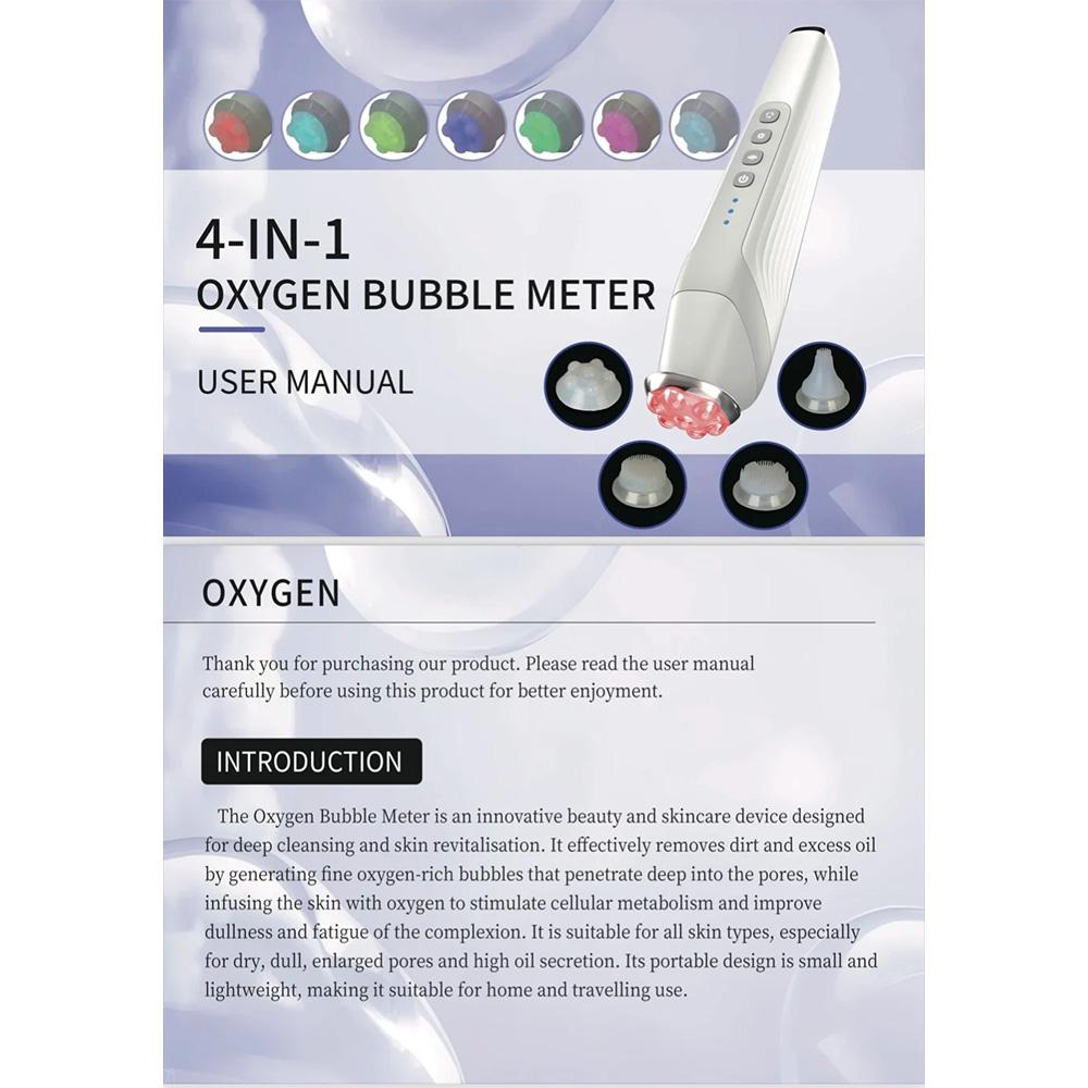 Sauerstoffblasenstift CO2 Sauerstoff Tragbares Gesichtsgerät CO2 Gel Hautpflegegerät Tiefe Hydratation Hautstraffung Reisefreundlich Einfache Bedienung
