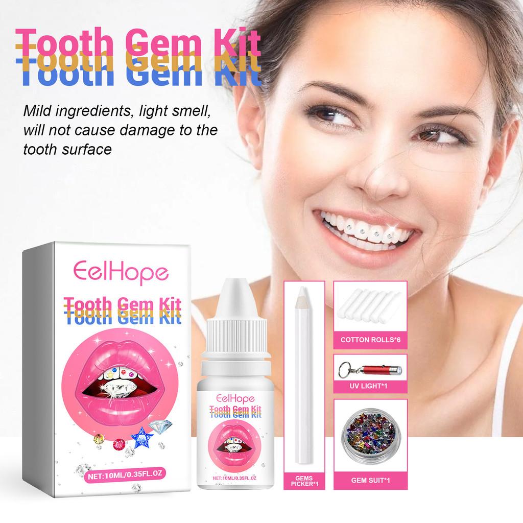Teeth Eelhope Diy Decoration Kit With Colorful Gemstones For Eyecatching Enhancements Smile