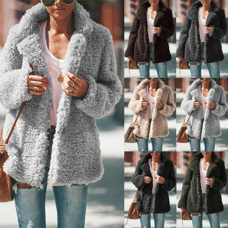Cozy Women's Winter Bear Fleece Fur Fluffy Coat Jackets For Elegant Styling