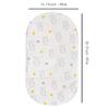Baby Changing Basket Sheet Soft Oval Bassinet Mattress Cover for Baby Crib Basket Washable Cotton Changing Cover