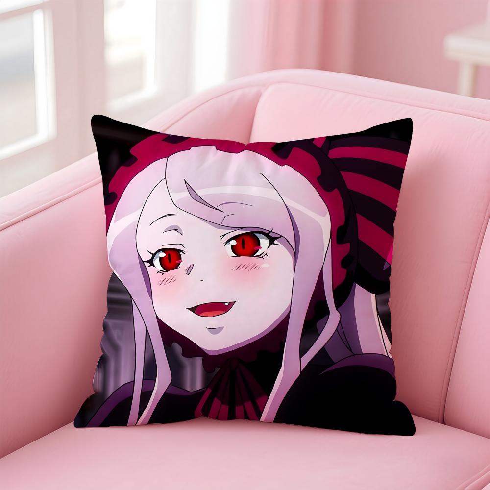 o-Overlord Anime Cushion Cover Comfortable Reversible Pillow Cover Ideal for Car Sofa Bedroom & Beyond