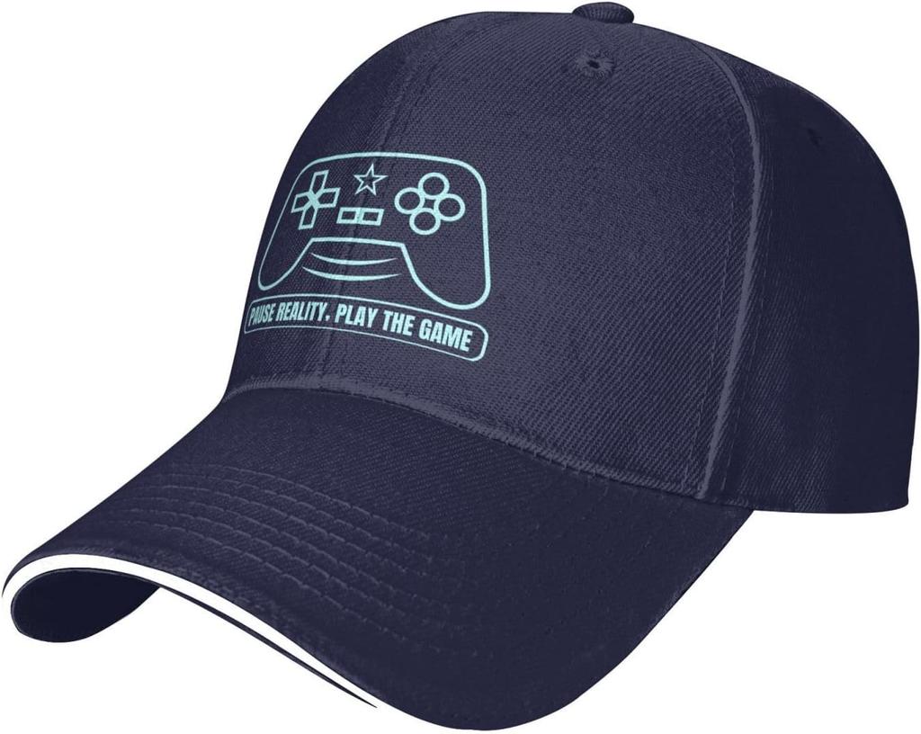 Gamer Controller Pause Reality Play The Game Baseball Cap Polyester Casual Sun Protection Adjustable Adult Cap