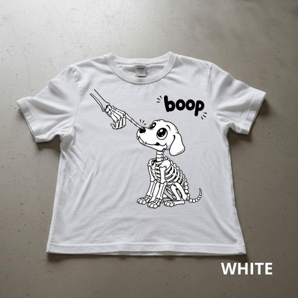 Dog Skeleton Shirt, Boop Dog Halloween Tee Sweatshirt, Funny Spooky Dog Lover Gift, Dog Mom Shirt