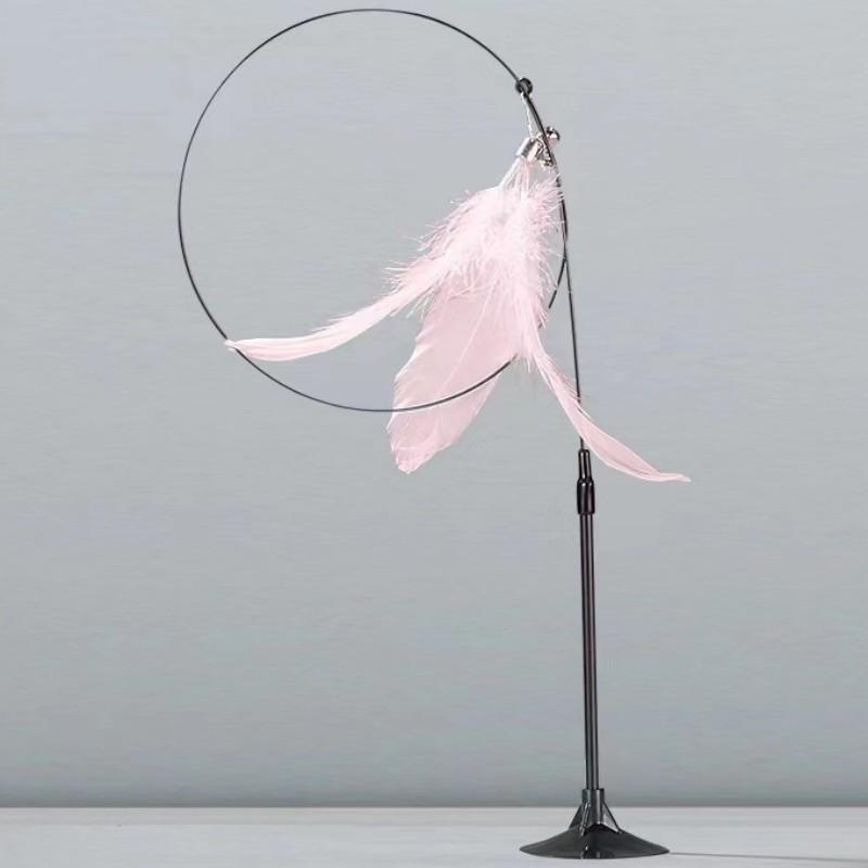 Cat Toy Funny Cat Toys Interactive Feather Toys for Cats Stick Steel Wire Cats Toy with Bell Self-hi Pet Teaser Pet Supplies