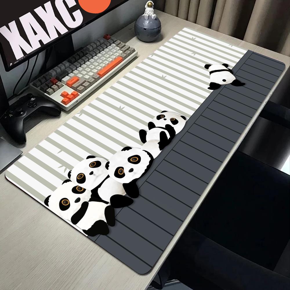 HYBXAXC Cute Animal Panda Large Mouse Pad PC Computer Game MousePads Desk Keyboard Mats Rubber Anti-slip Mouse Mice Mat 40x90CM
