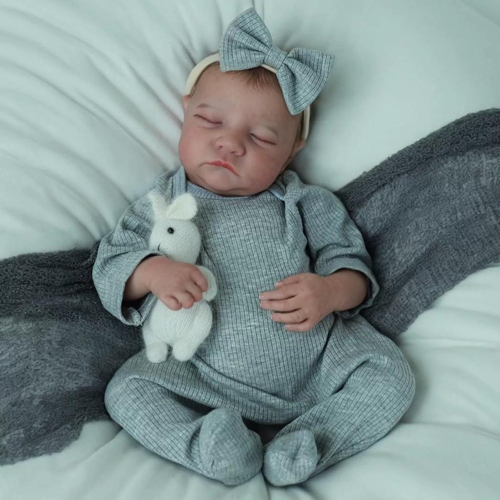 Wiedergeborene Bebe Puppe Spielzeug 19 Zoll Levi Wiedergeborenes Baby Realistischer Weicher Körper Lebendig LoL Bebe Neugeborenes Fertige Handgepflanzte Haare Puppe