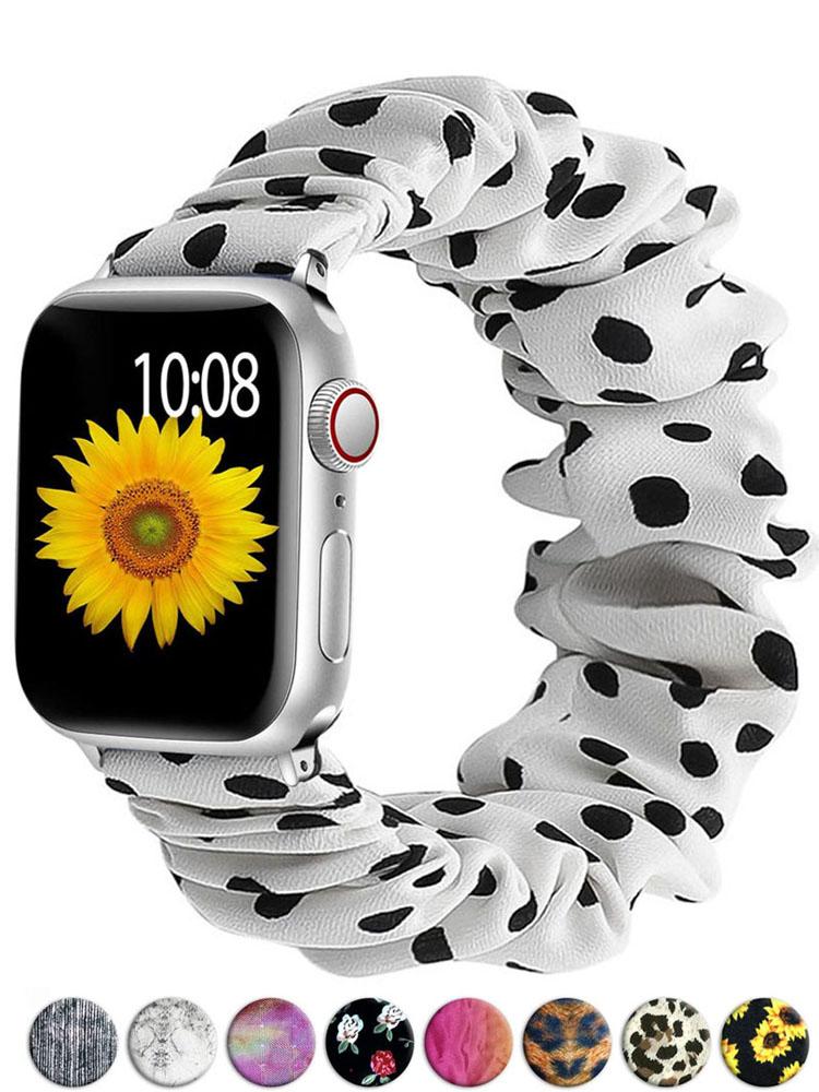 Scrunchie Band voor Apple watch band 40mm 44mm 45mm 41mm 46mm Elastische Nylon Lus armband iWatch serie 10 11 6 se 7 8 ultra2 3