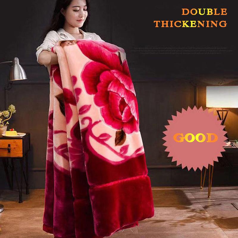 Four Seasons Warm and Comfortable Blanket Quilt Sheet Thickened Double Coral Fleece Blanket Single Student Dormitory Winter Covering Blanket