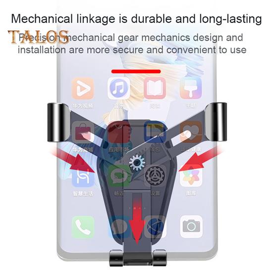 Držák na telefon do auta s automatickým uzamykacím ramenem Slot Držák do mřížky ventilace Stojan pro 4-7 palcové smartphony Palubní kolébka pro všechny smartphony