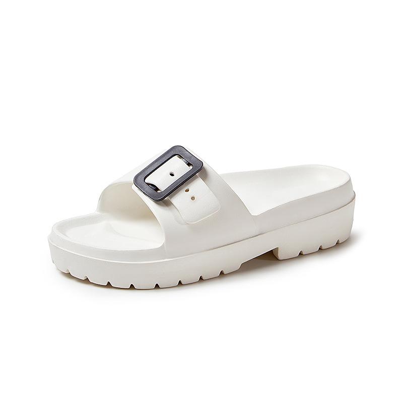 

Fashion Shevalues Summer New Platform Slippers For Women Outdoor Fashion Anti-slip Beach Sandals Soft Thick Sole EVA Slides Home Slipper 36-37 белый