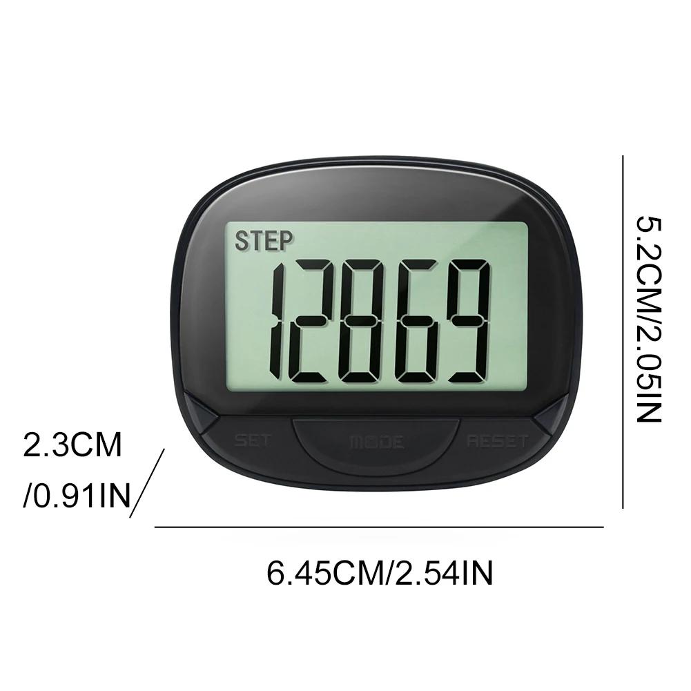 Portable Step Walking Exercise Digital Pedometers with Clip for Jogging Running Walking Lightweight Women Men Steps Watch