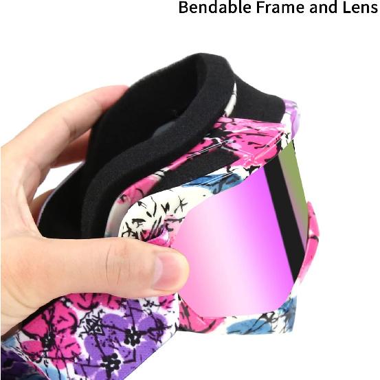 JAMIEWIN Motocross Goggles - ATV Dirt Bike Motorcycle UTV MX Offroad Riding Goggles With Anti UV, Dustproof, Anti Fog Lenses For Men, Women, Youth &