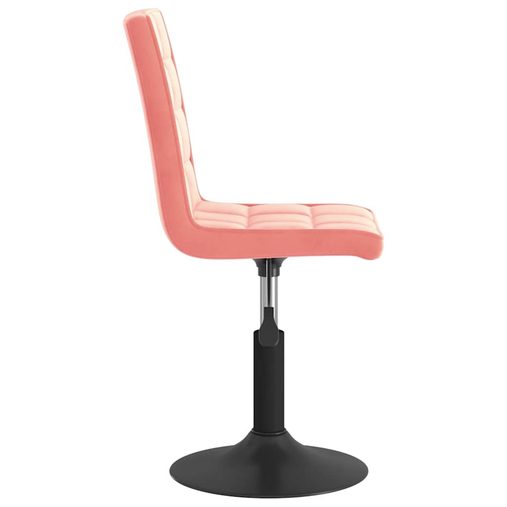 Dining Chairs 2 Pcs Swivel Pink Velvet