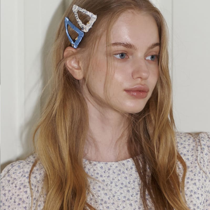 

KINDABABY [SET] blue & foggy flower pin blue