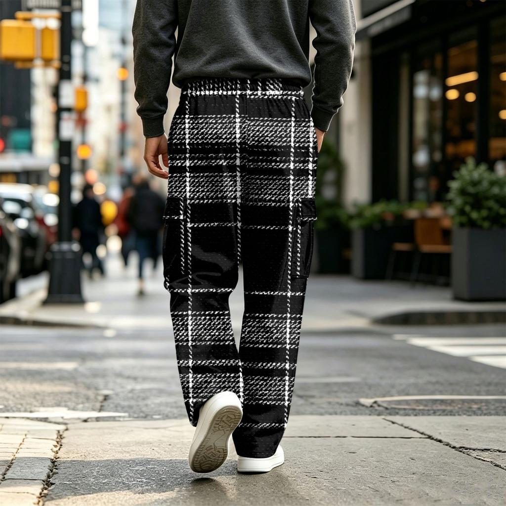 Men's Casual Straight Leg Drawstring Jogger Pants for Commute and Sports