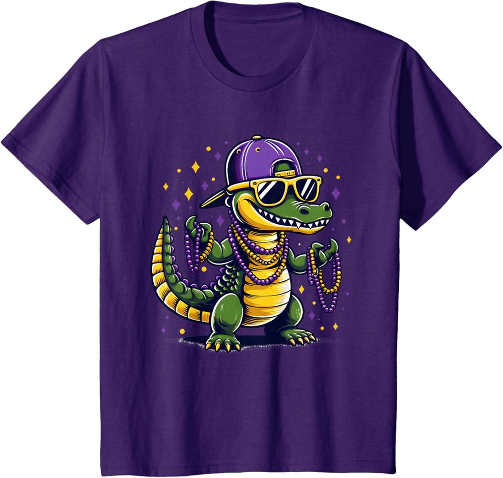 Alligator Krokodile Mardi Gras Kostüm Herren Damen Mardi Gras T-Shirt Unisex Neuer Stil 2026