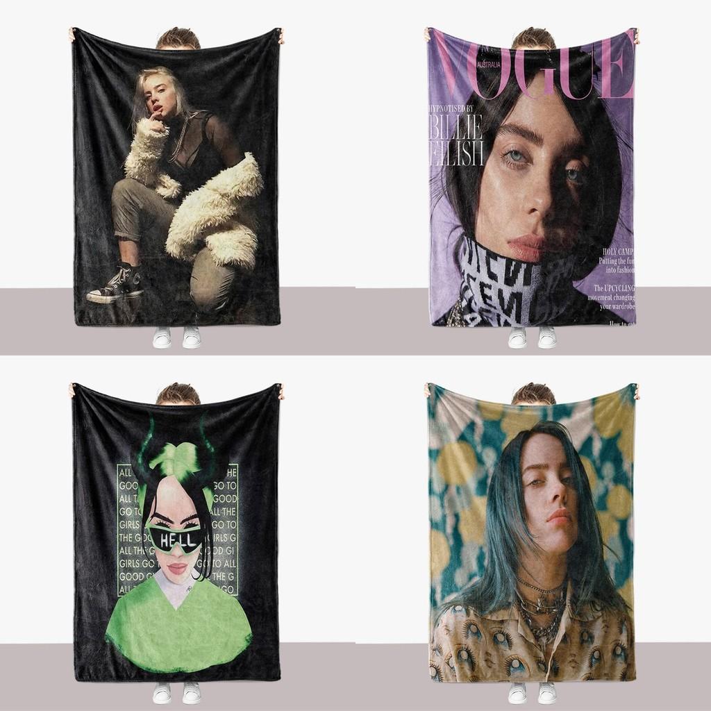 Thick Billie Eilish Blanket Double Sided Fuzzy Blanket Bedroom Supplies Lounge