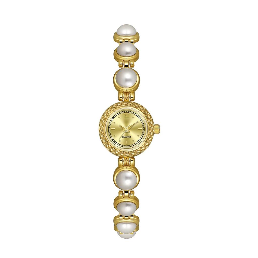 Women Fragrance Medieval Pearl Bracelet Watch Waterproof Quartz Wristwatch