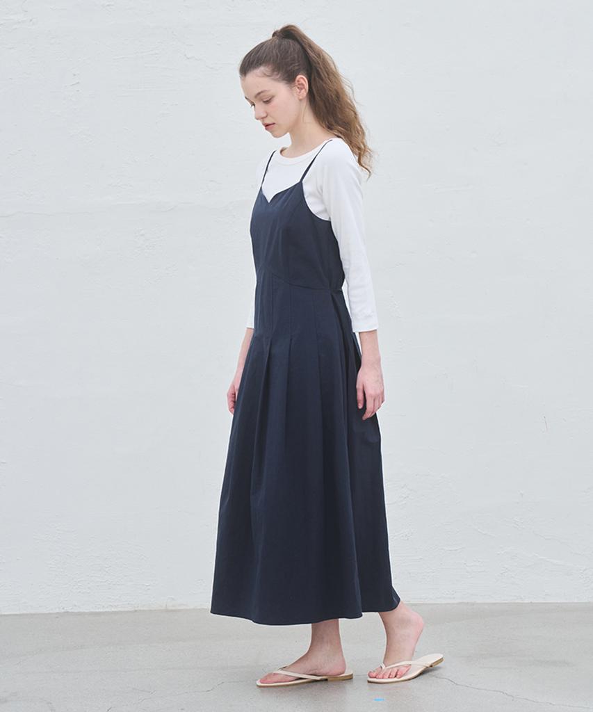 Bember Pleated Camisole Maxi Dress_Navy