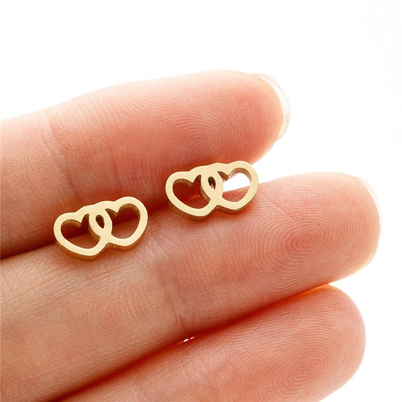 Simple T Bar Stud Earrings for Women Small Animal Ear Studs Punk Dove Leaf Dragonfly Spider Earings Fashion Jewelry Pendientes