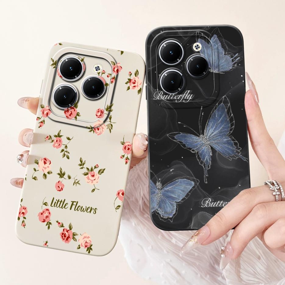 For Infinix Hot 40 Pro Case X6837 Cute Candy Painted Cover Shockproof Phone Case For Infnix Hot 40i Hot40 Pro Soft Fundas Bumper