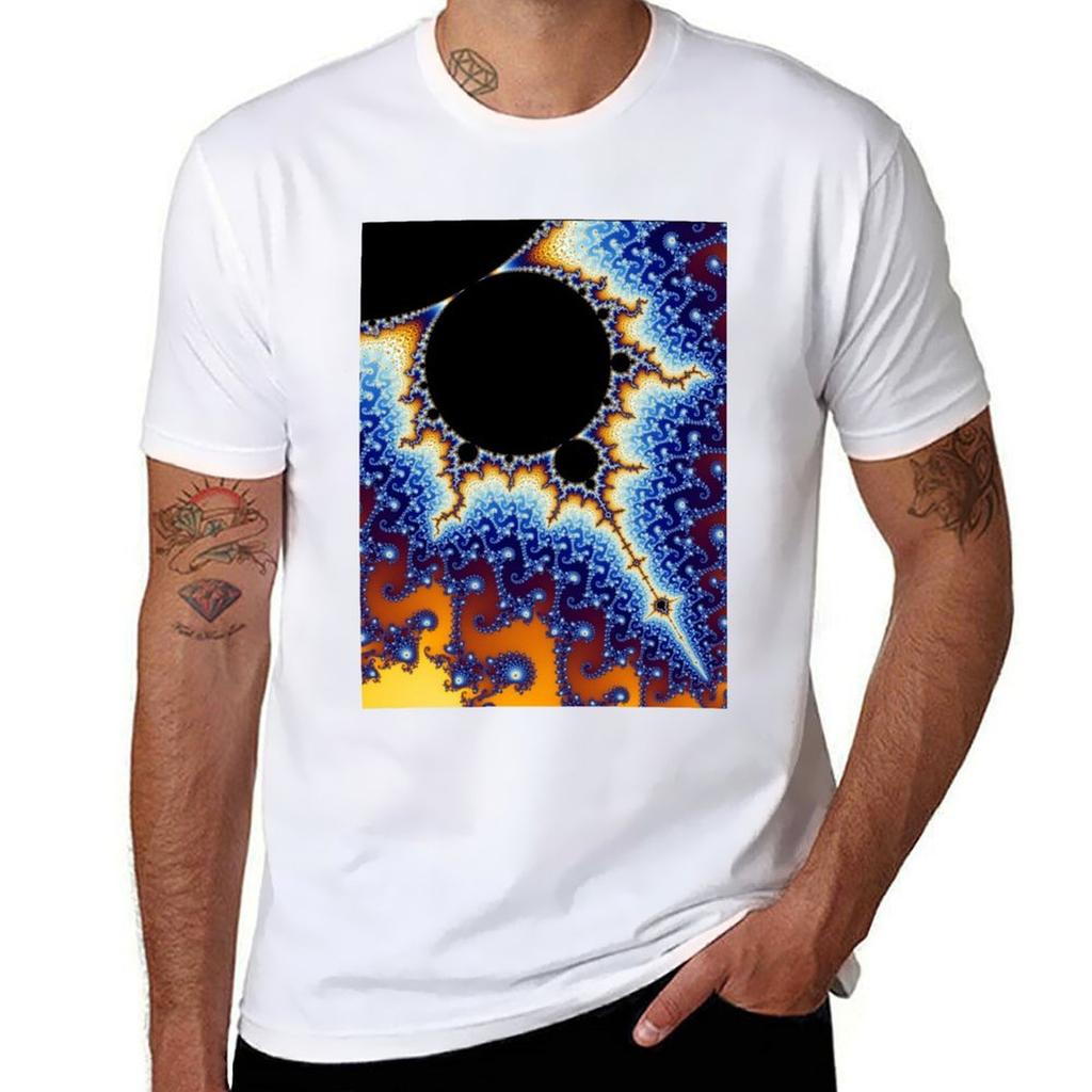 Mandelbrot set TShirt Basic Solid Color Casual Tee Shirt