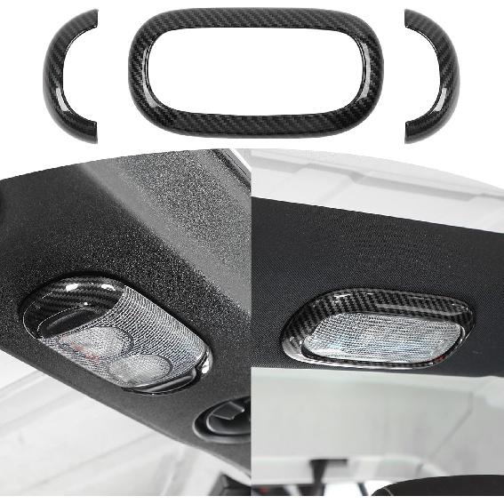 

RT-TCZ for Wrangler JK Inner Dome Reading Light Trim Cover for Jeep Wrangler JK JKU 2011-2017 Black Carbon Fiber Grain Interior Accessories 3pcs чёрный